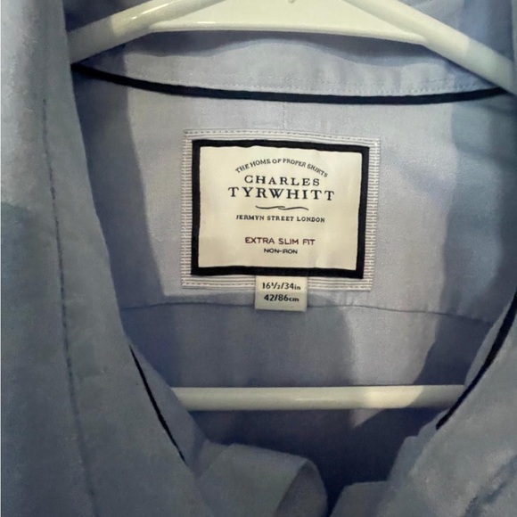 Charles Tyrwhitt Sky Blue Dress Shirt - Picture 4 of 5